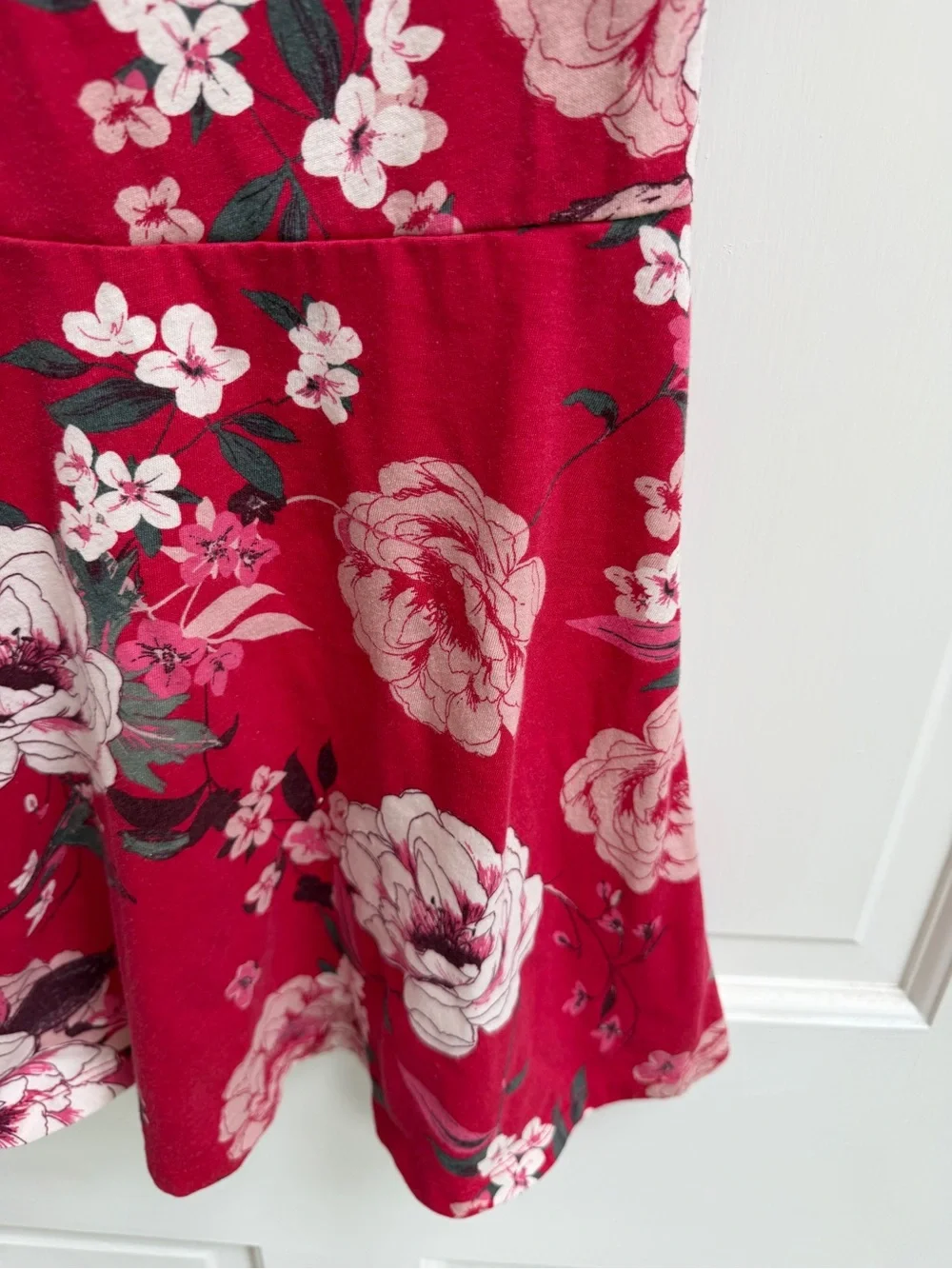The Children's Place Girls S 5 6 Red Floral Short-Sleeve Dress